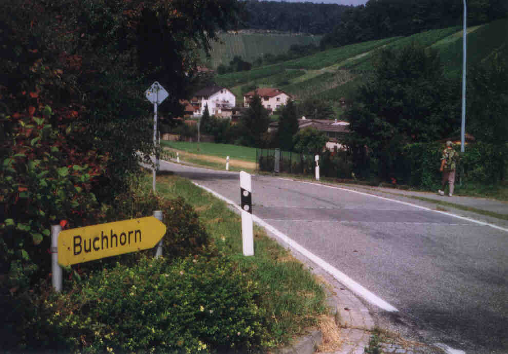 Hinweisschild nach Buchhorn